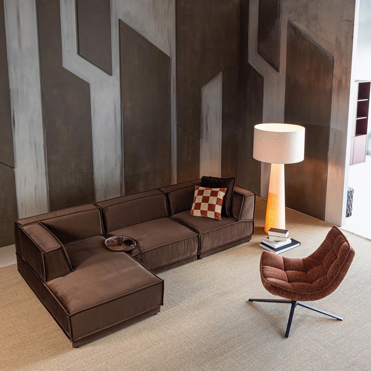 ECKSOFA Manu Braun 160x286cm - Braun, MODERN, Textil (160/286cm) - Livetastic