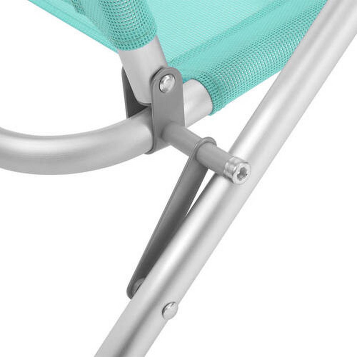 Strandsessel Mintgrün Klappbar, B: 59 cm - Alufarben/Mintgrün, Basics, Textil/Metall (59/71/59cm) - Modante