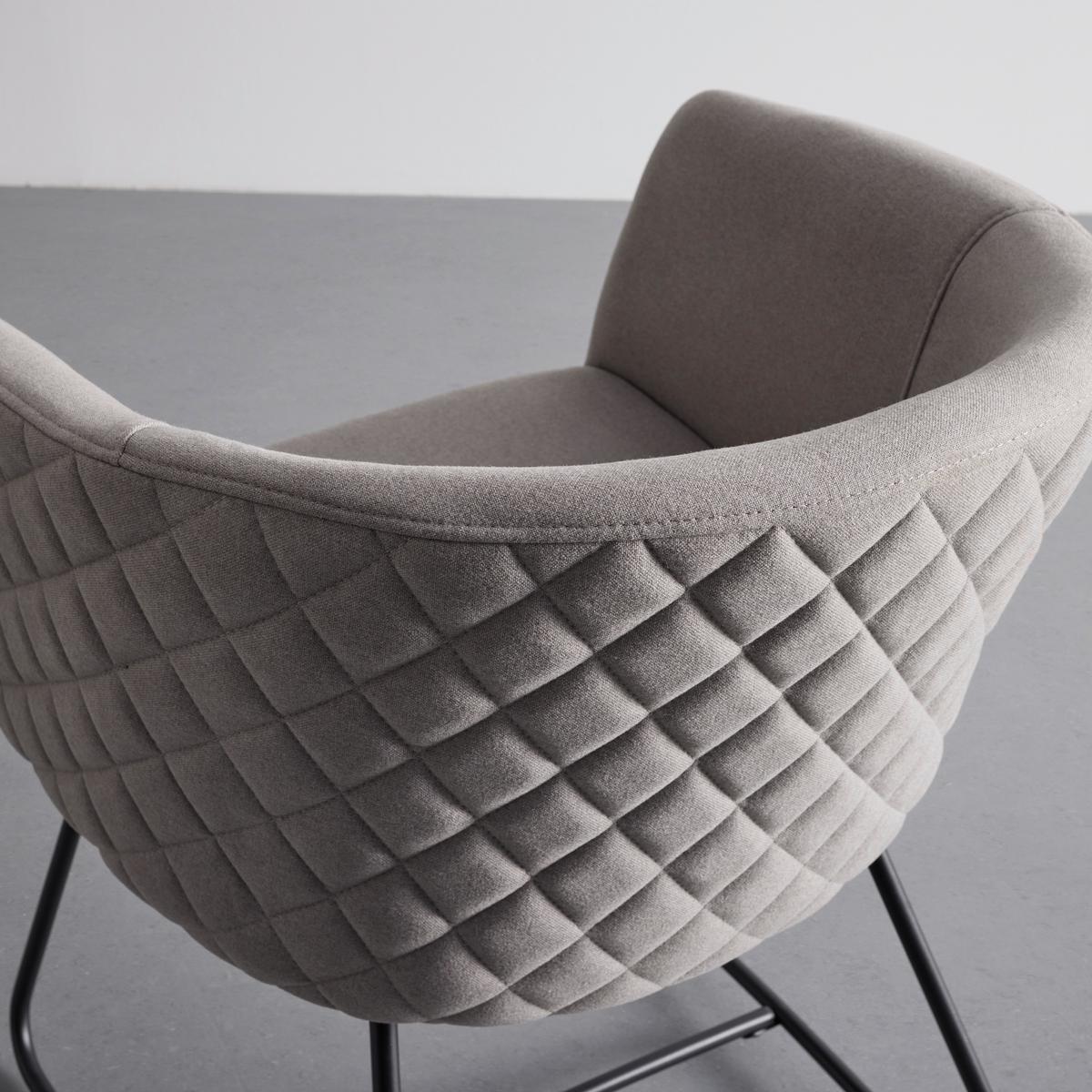 Stolička IVA svetlosivá - čierna/svetlosivá, Modern, kov/textil (55/76/57cm) - Bessagi Home
