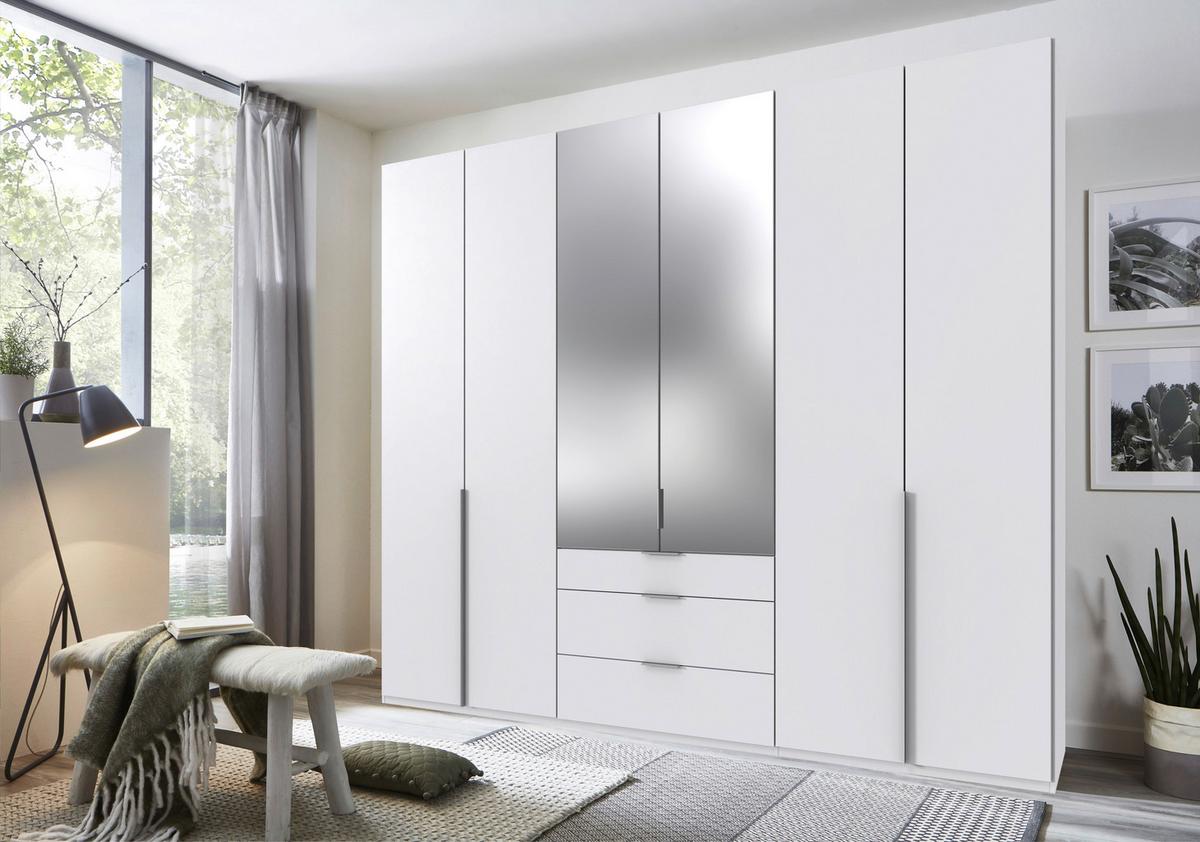 Drehtürenschrank New York Weiß B: 270 cm - Weiß, MODERN, Holzwerkstoff (270/236/58cm) - MID.YOU