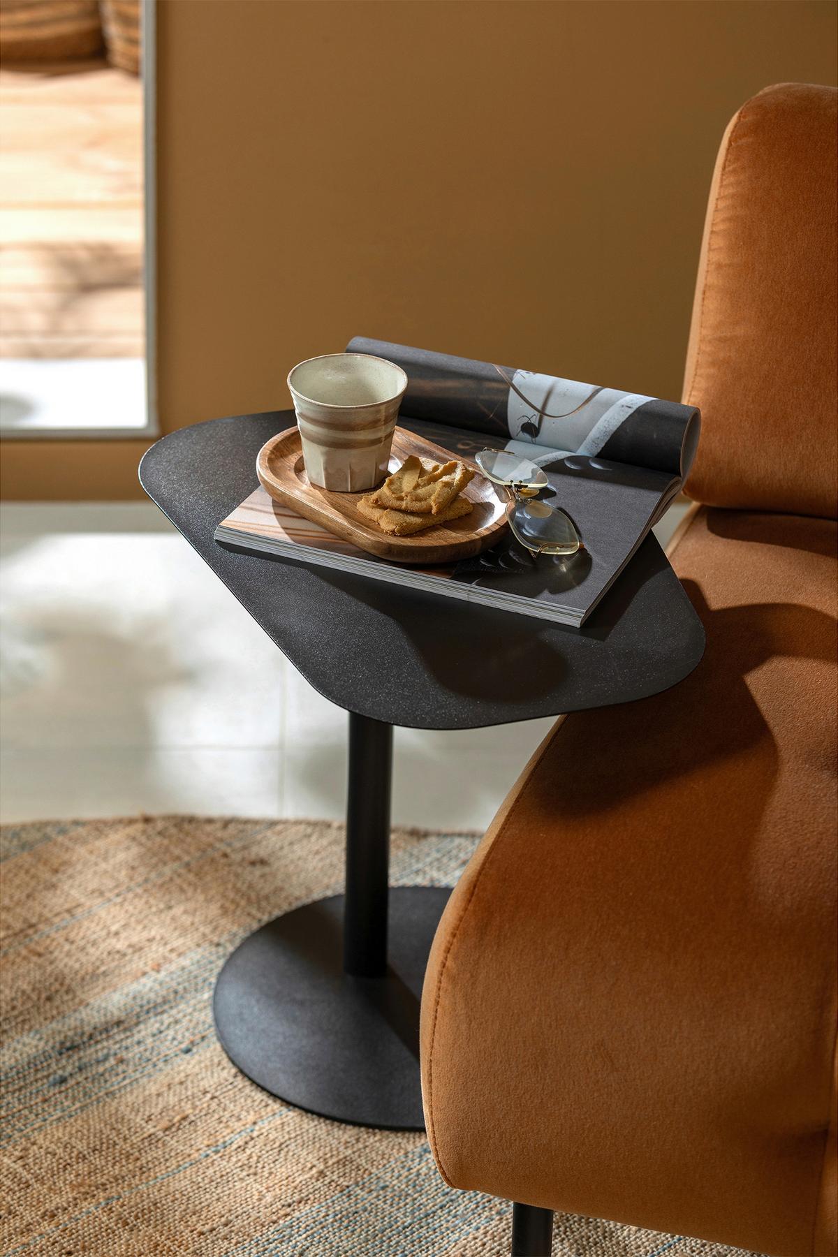 Beistelltisch Lia Schwarz B: 50 cm - Schwarz, Design, Metall (50/38/50cm) - Livetastic