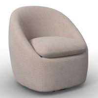 Relaxačné kreslo DORA, krémová ženilka - čierna/krémová, Modern, kov/drevo (77/74/73cm) - Bessagi Home