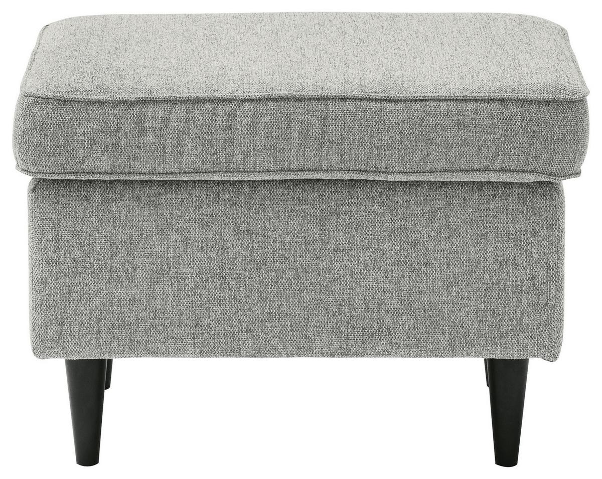 Hocker Oskar - Silberfarben/Schwarz, Basics, Holzwerkstoff/Textil (63/43/42cm) - MID.YOU