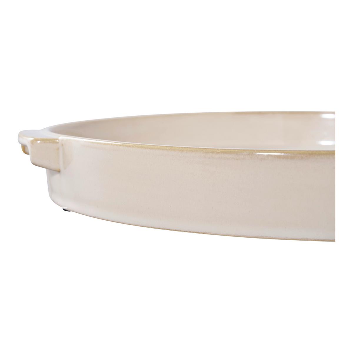 Serviertablett Tray Weiß B: 37 cm - Weiß, Design, Keramik (37/4.5/37cm)