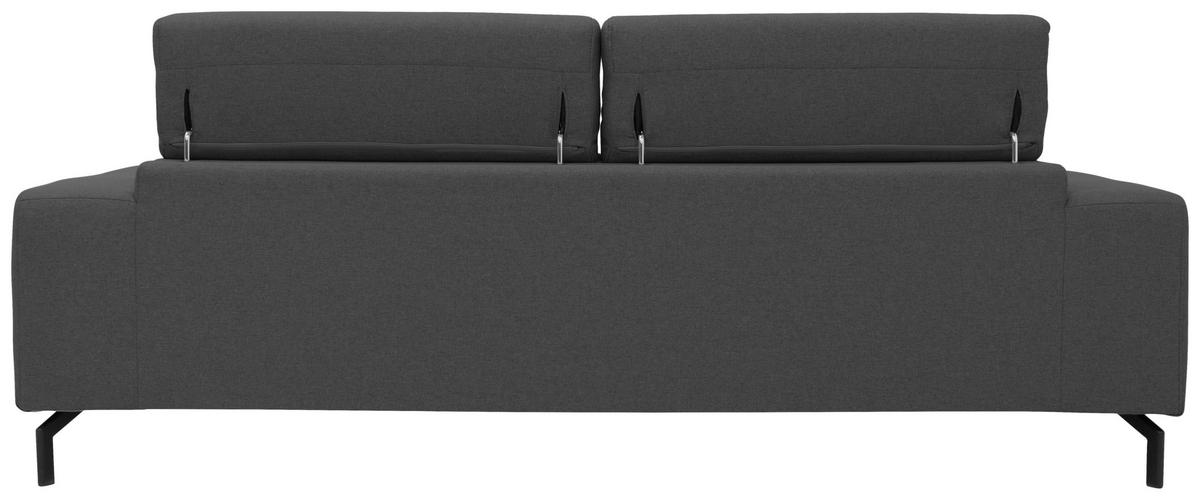 3-sitzer-sofa Kopfteil Verstellbar Cunelli Grau - Schwarz/Grau, Design, Textil (238/79/104cm) - MID.YOU