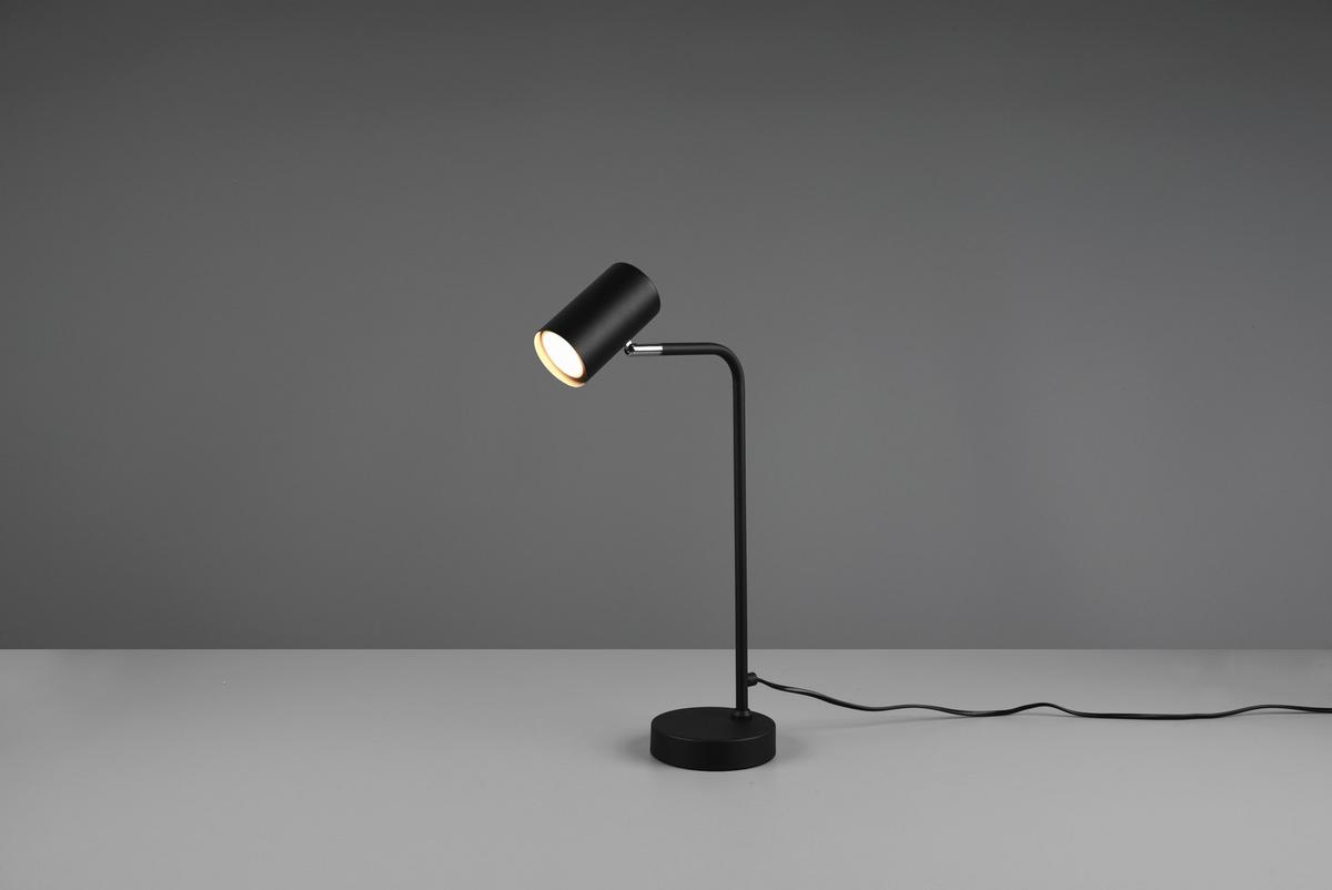 Tischlampe Marley Schwarz mit Kippschalter - Schwarz, Basics, Metall (45/12/25cm) - Trio Leuchten