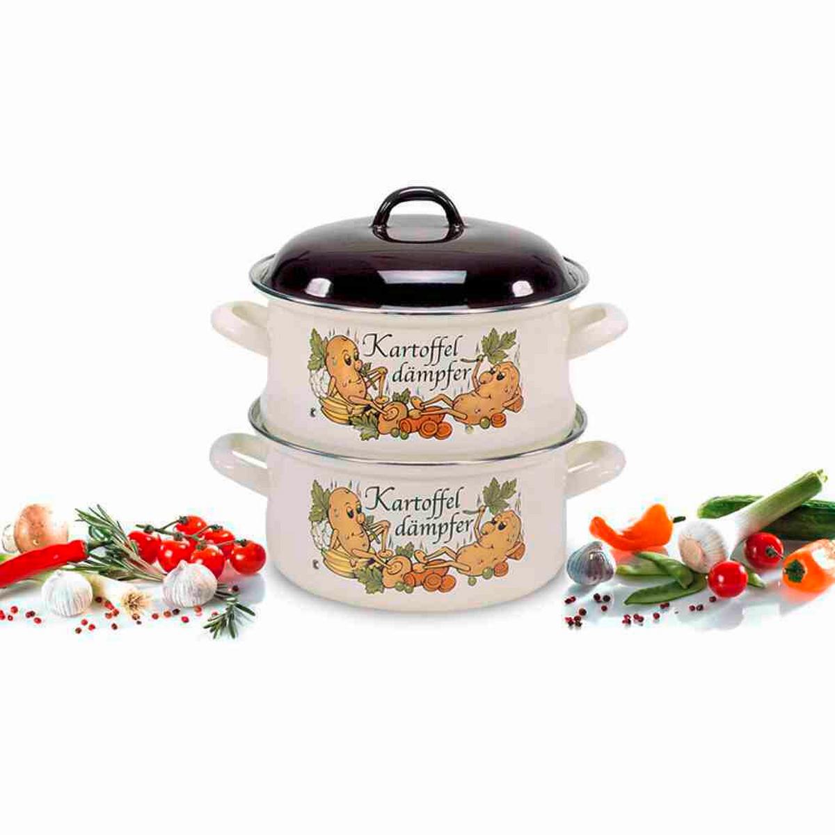 Gemüsedämpfer Braun D: 20 cm Rund - Braun, Basics, Metall (20cm)