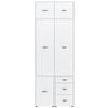 Kleiderschrank Kivo Weiß, B: 90 Cm - Weiß, Basics, Holzwerkstoff (90/239,40/52,1cm)
