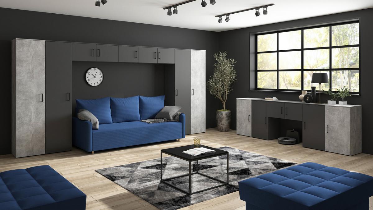 Komód Multistauraum - grafitszürke, Modern, faalapú anyag (80/83/52cm) - Carryhome