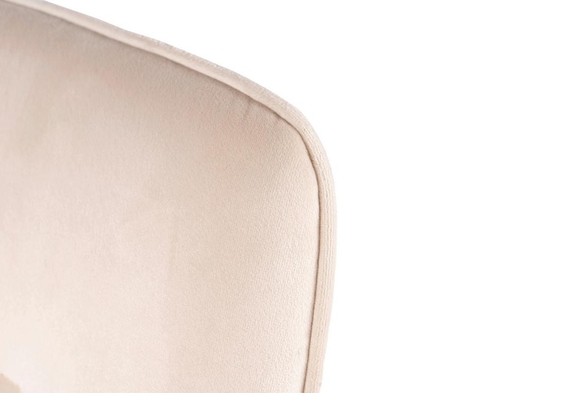 Armlehnstuhl Eliot 125 - Creme/Schwarz, MODERN, Textil/Metall (57/87/58,5cm) - Kayoom