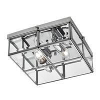 Deckenleuchte Pisa L: 25 Cm, 2-Flammig, Dimmbar - Chromfarben, KONVENTIONELL, Glas/Metall (25/25/10cm)