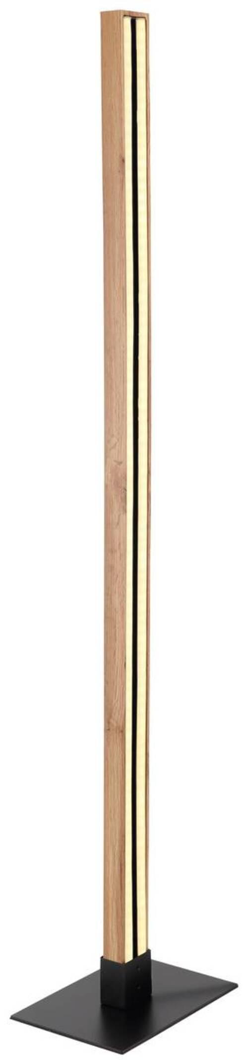Stehlampe Doro dimmbar Opal/Schwarz 3-Fach Schaltbar - Opal/Schwarz, Natur, Kunststoff/Metall (25/18/123cm) - Globo