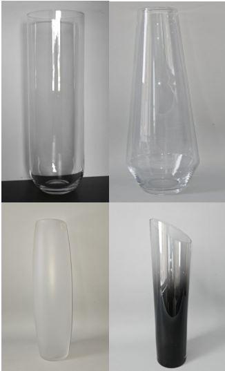 Vase Mathias - Klar/Alabasterfarben, KONVENTIONELL, Glas (15/50cm) - Luca Bessoni