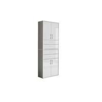 Aktenschrank Office Edition Grau/weiß Hg, B: 84,4 Cm - Weiß Hochglanz/Grau, MODERN, Holzwerkstoff (84,4/227,2/33cm) - MID.YOU