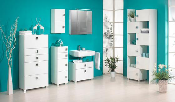 Badezimmerschrank B: 33 cm Oberschrank QUADRA in Weiß