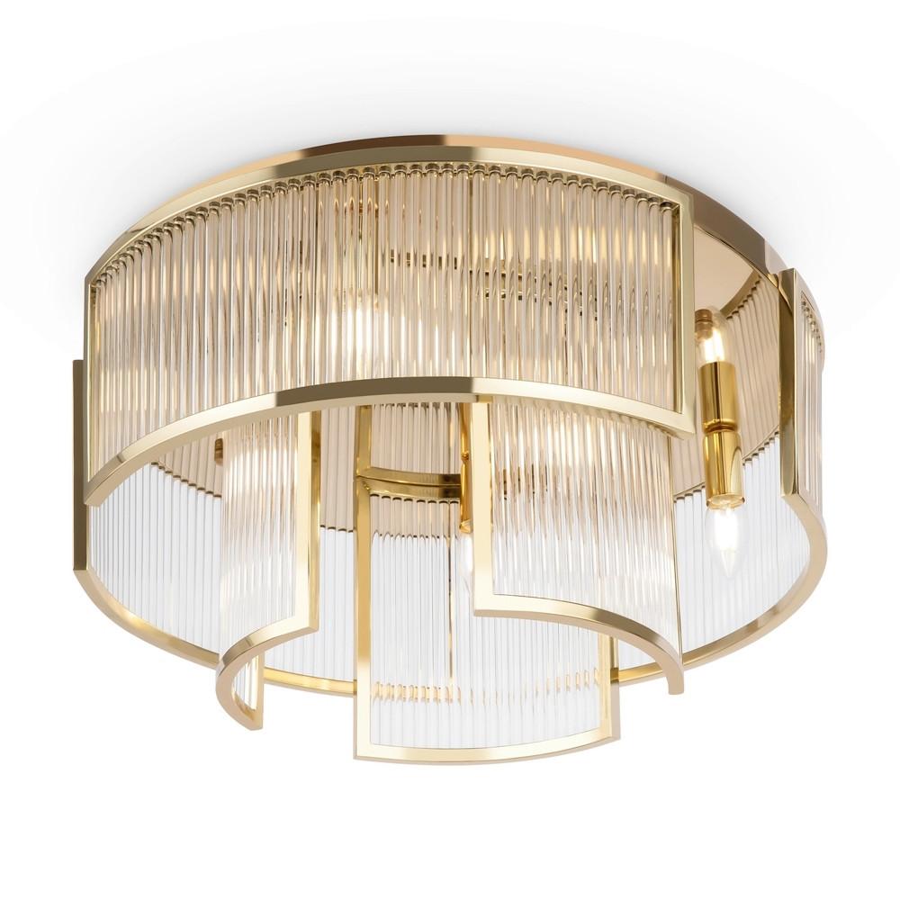 DECKENLEUCHTE FRAME - Goldfarben, Design, Glas/Metall (55,4/28,2cm) - MAYTONI