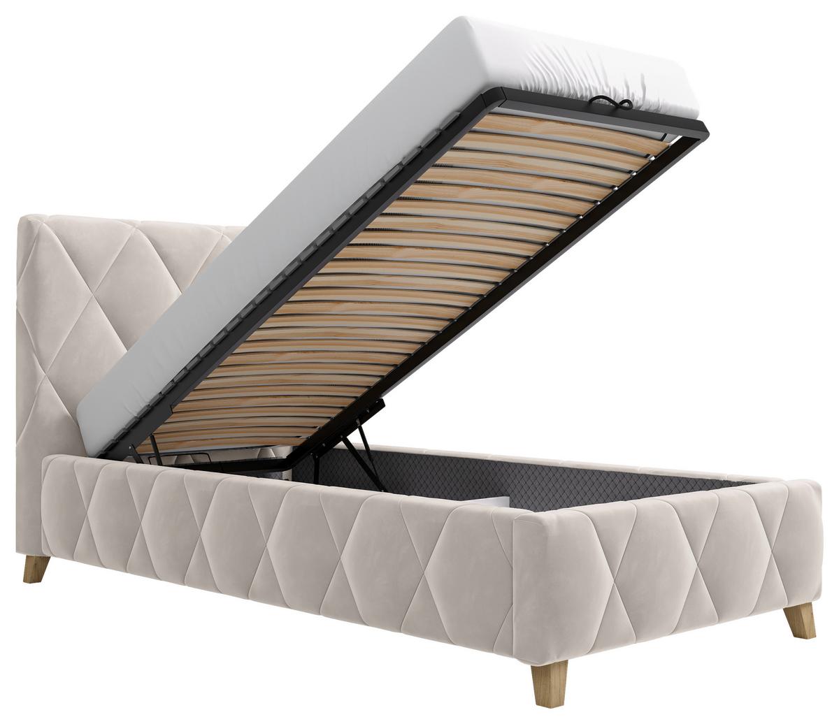 Polsterbett Trivio 90x200 cm Creme - Creme, MODERN, Holz/Holzwerkstoff (90/200cm) - MID.YOU