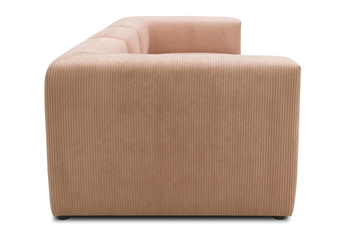 3-sitzer-sofa Rosa, Roségold B: 301 Cm - Roségold/Schwarz, Design, Textil (301/69/108cm) - MID.YOU