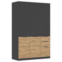 Šatní skříň MAX-EXTRA,3-dveřová - šedá/dub artisan, Konvenční, kompozitní dřevo/plast (136/210/54cm) - James Wood