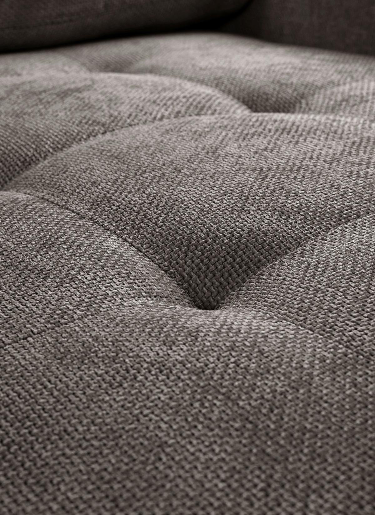 Ecksofa Naomi Graubraun/Schwarz, 162 cm - Graubraun/Schwarz, Design, Textil (162/265cm) - MID.YOU