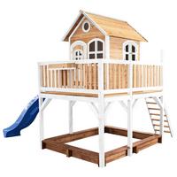 Spielturm A030.151.31 - Blau/Braun, KONVENTIONELL, Holz (377/291/255cm) - Ambia Garden
