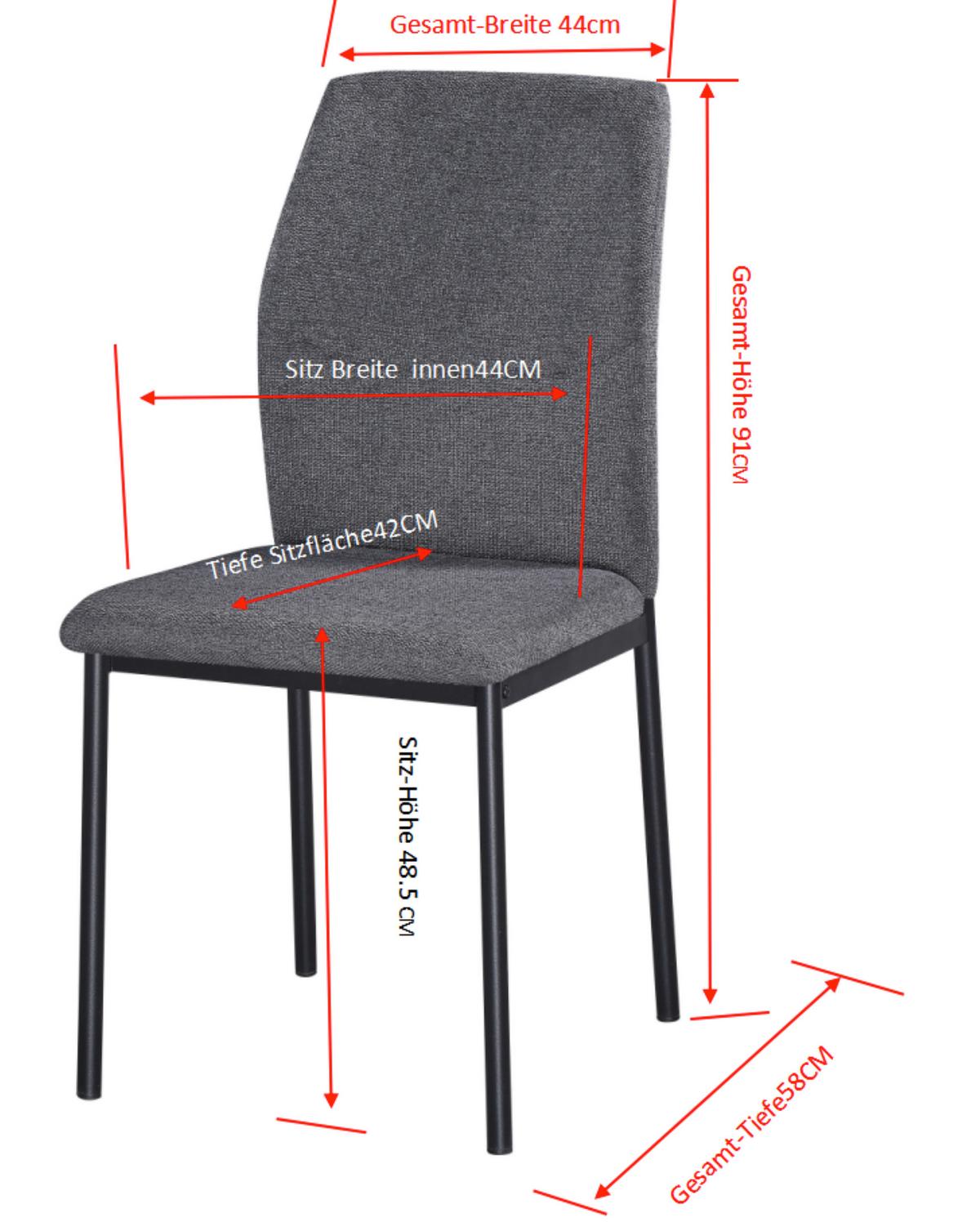 Tischgruppe Anton Giga S 5-teilig, Grau, B: 120cm - Hellgrau, MODERN, Keramik/Textil (120/75/80cm)