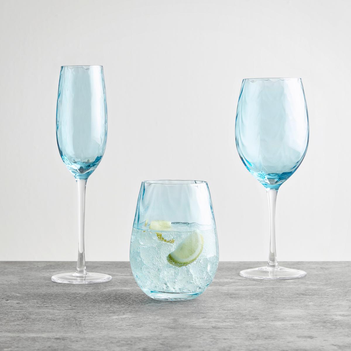 Pohár na sekt LIVIDUS - modrá, Modern, sklo (6,8/25cm) - Mömax