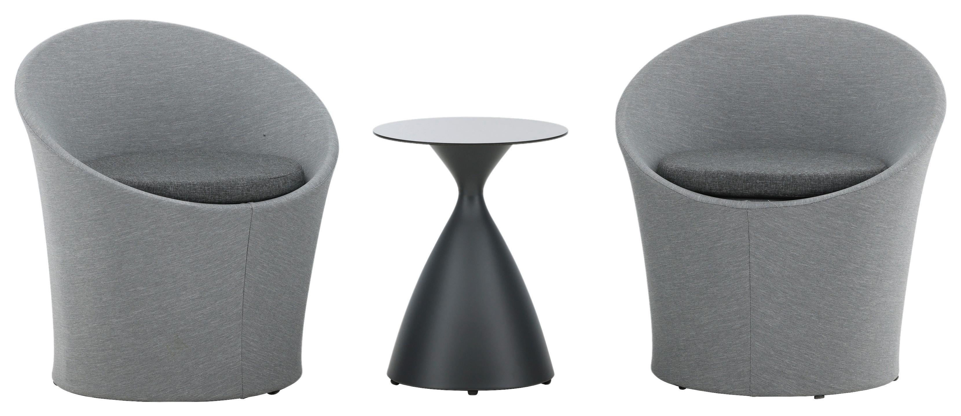 Gartenset Spoga - Grau, KONVENTIONELL, Textil/Metall - Gardenson
