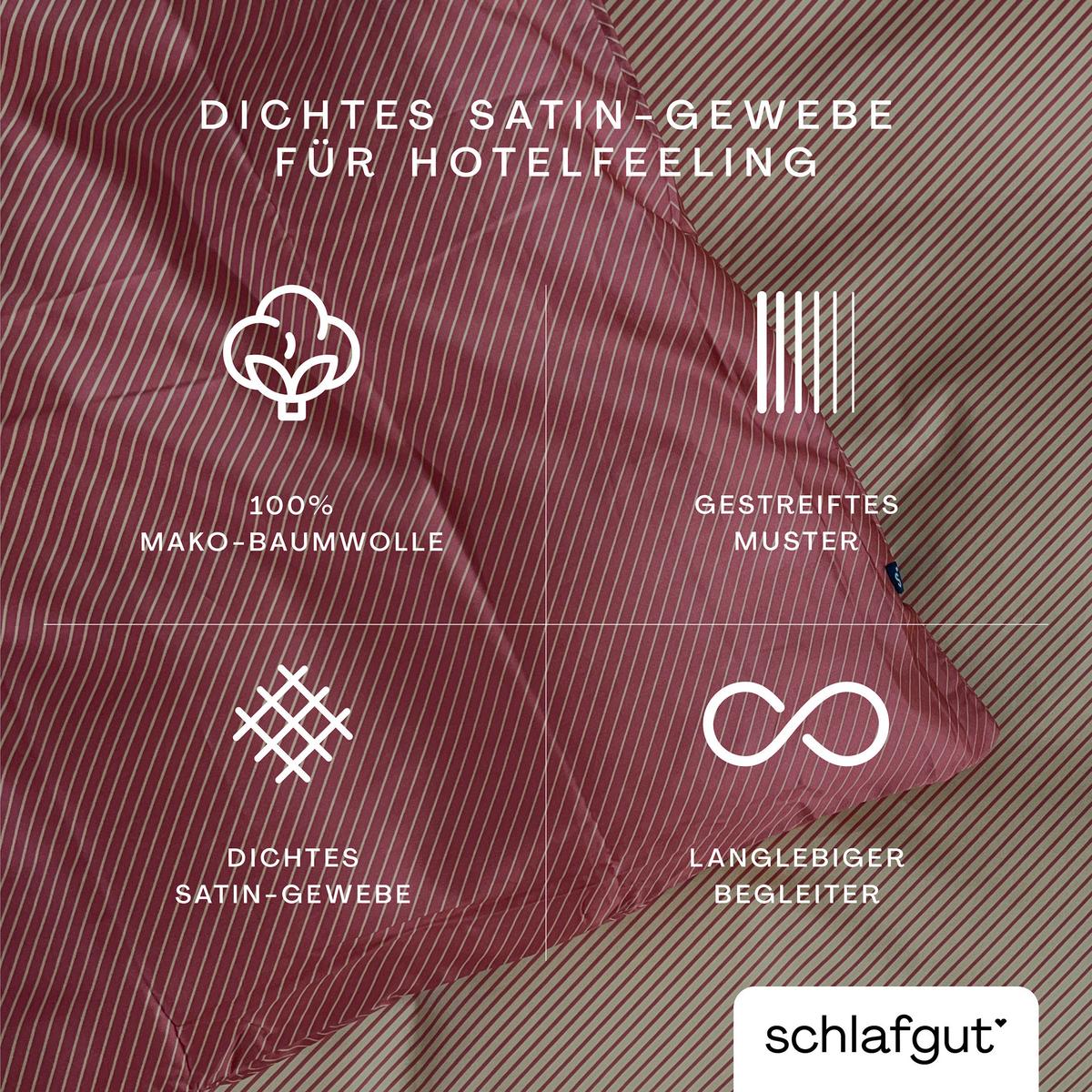 Kopfpolsterbezug Woven Satin Fade - Gelb/Rot, Basics, Textil (40/80cm) - Schlafgut