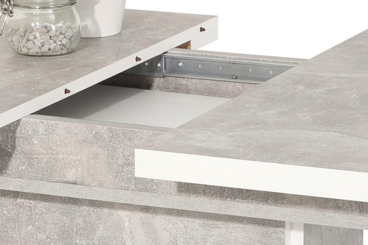 Tischgruppe Donau I G - Anthrazit/Grau, MODERN, Holzwerkstoff/Textil (120 - 160/76/80cm) - MID.YOU