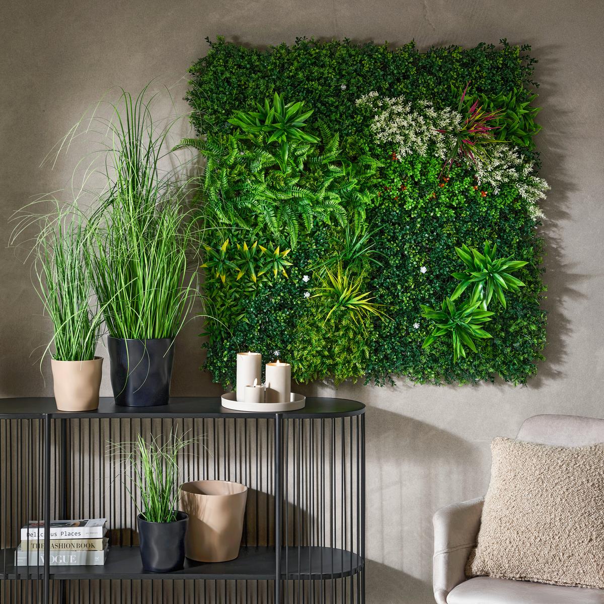 Umělá rostlina FARNMATTE -PAZ- - zelená/tmavě zelená, plast (100/100cm) - Mömax
