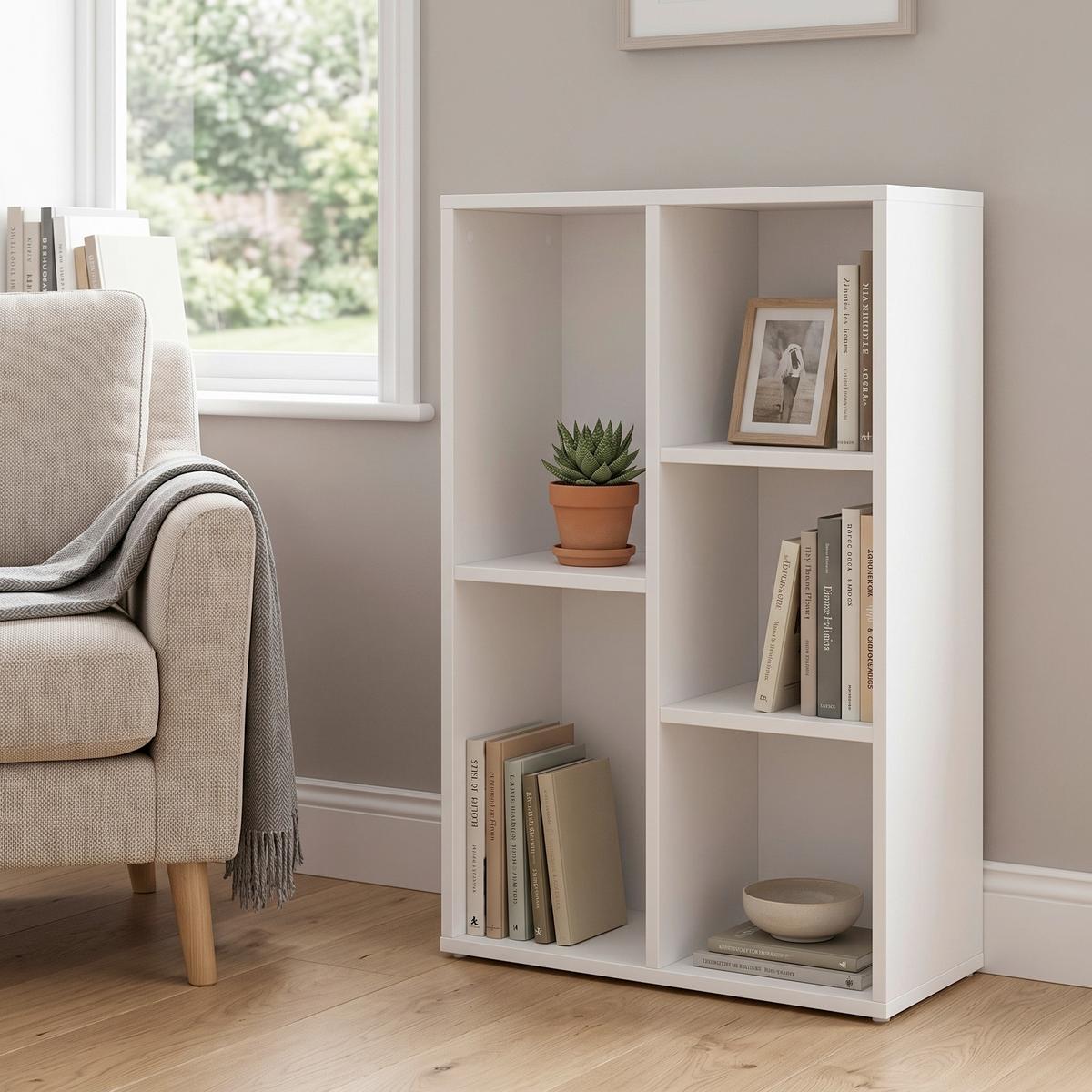 REGAL Regal B: 50 cm Weiß - Weiß, Basics, Holzwerkstoff (50/80/24cm) - Boxxx