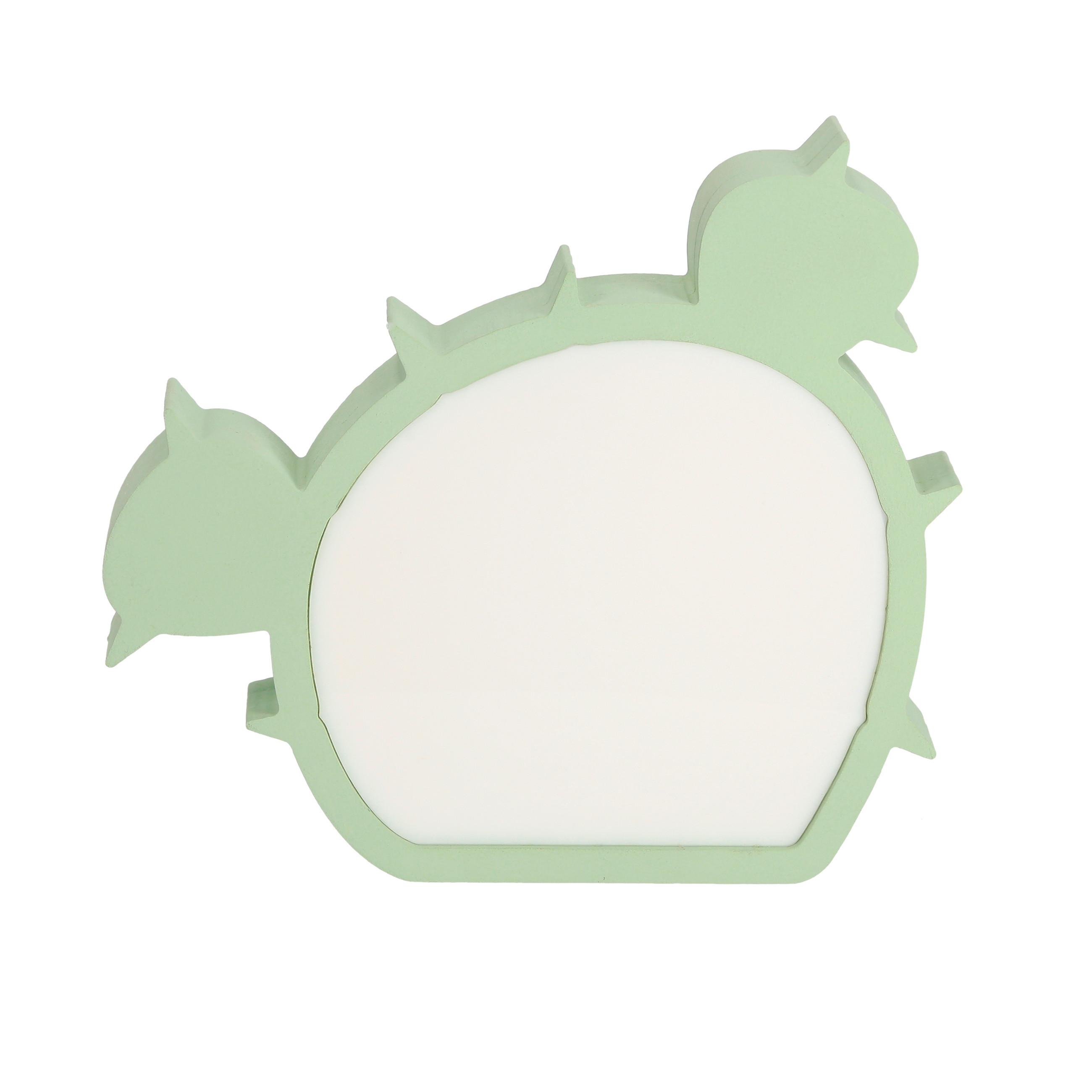 KINDERTISCHLEUCHTE 41-10377 CACTUS - Grün, Basics, Holzwerkstoff/Kunststoff (22.5/3.5/20.5cm)