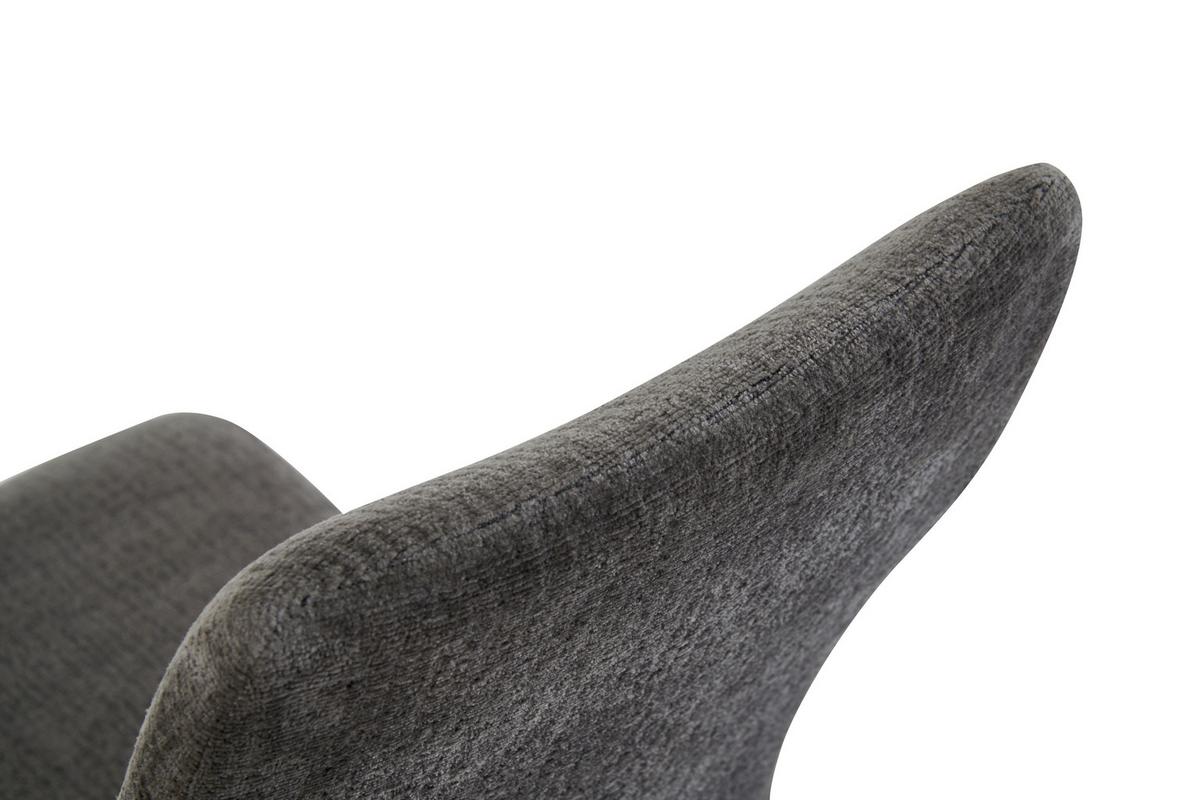 Schwingstuhl-Set Tina Anthrazit B: 43 cm - Anthrazit/Schwarz, MODERN, Textil/Metall (43/98/59cm) - MID.YOU