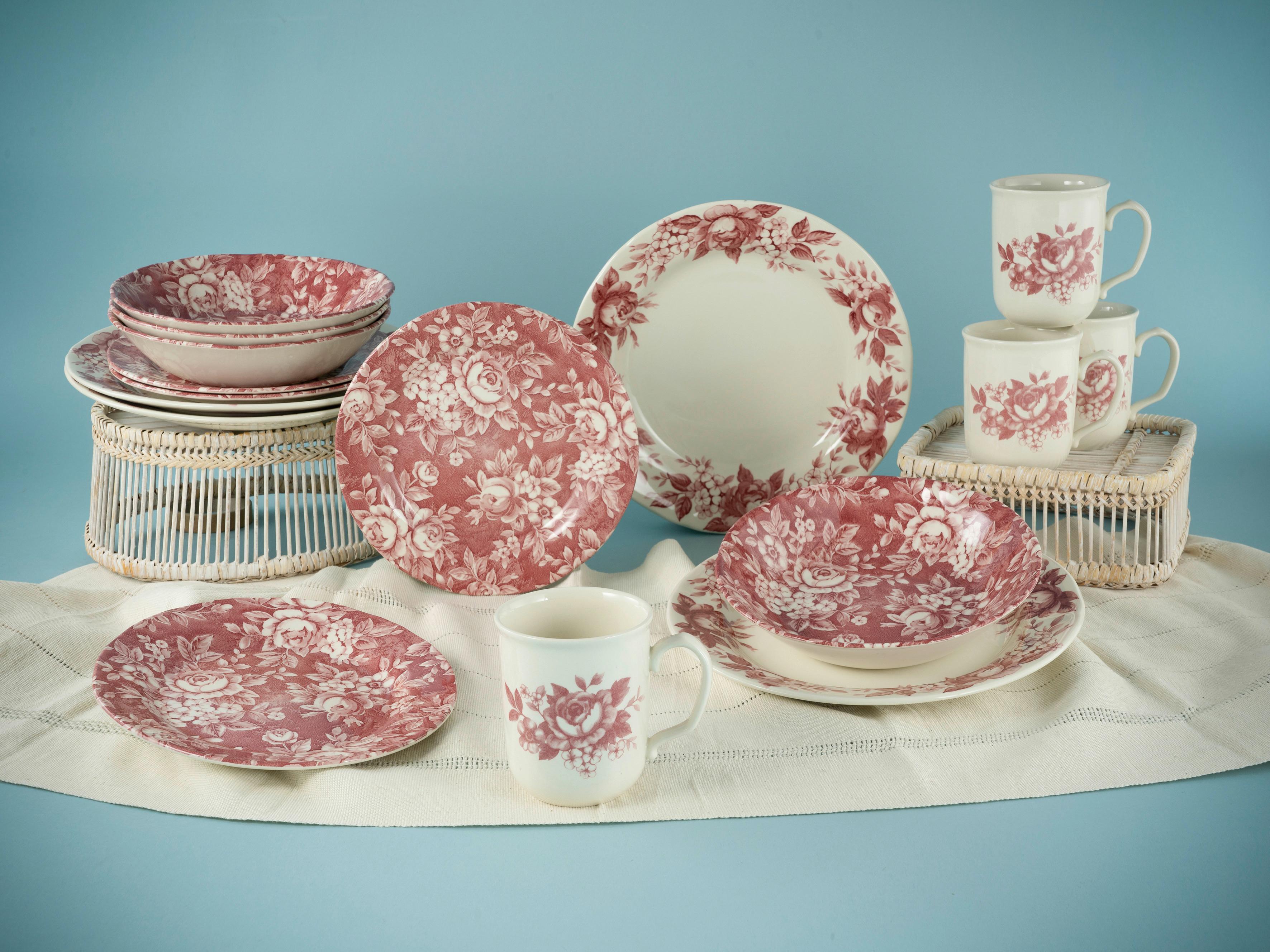 Kombiservice Keramik 4 Personen Geschirr Set - Multicolor, Keramik - Creatable