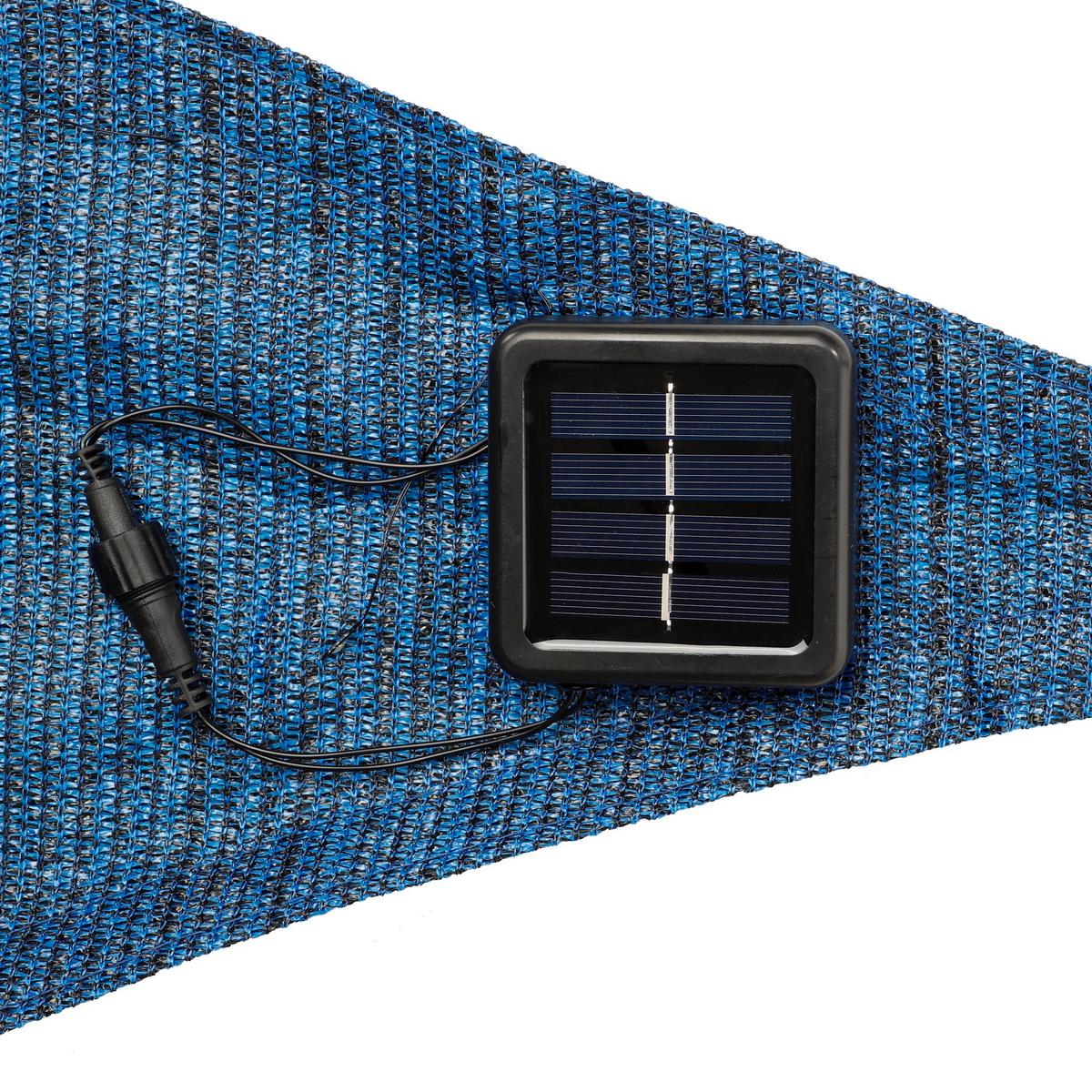 Sonnensegel Dreieck 3x3x3 M - Blau/Schwarz, MODERN, Textil/Metall (300/300/300cm)