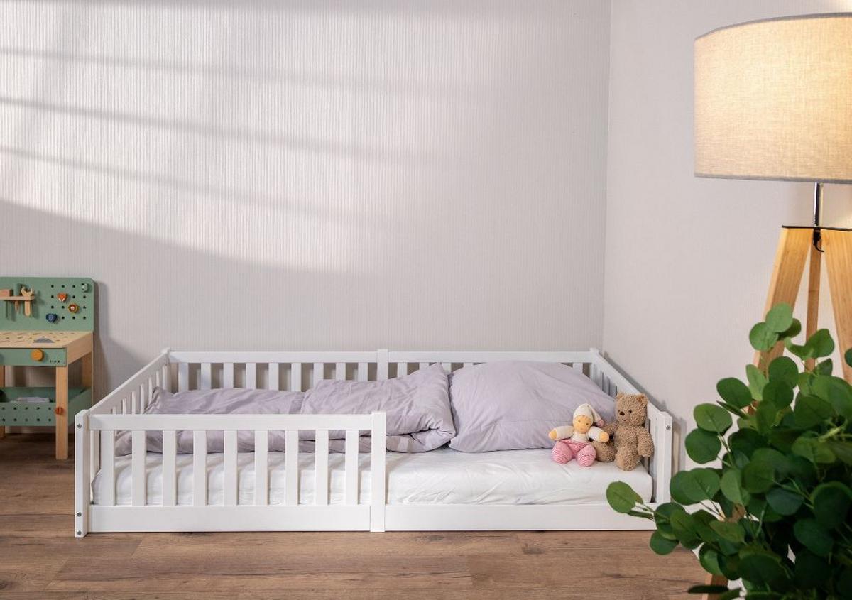 Hausbett Weiß, B/H/T: 90x200x161cm - Weiß, Basics, Holz (90/200/161cm) - tiSsi