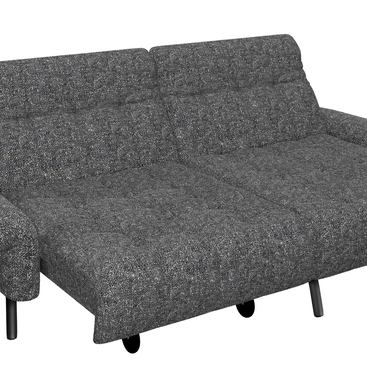 Ecksofa Coast Grau, 244x173cm - Schwarz/Grau, KONVENTIONELL, Holzwerkstoff/Textil (244/173cm)