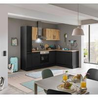 Eckküche Turin Schwarz/Eiche Dekor 250x175 cm - Schwarz/Eiche Artisan, Basics, Holzwerkstoff (250/175cm) - MID.YOU