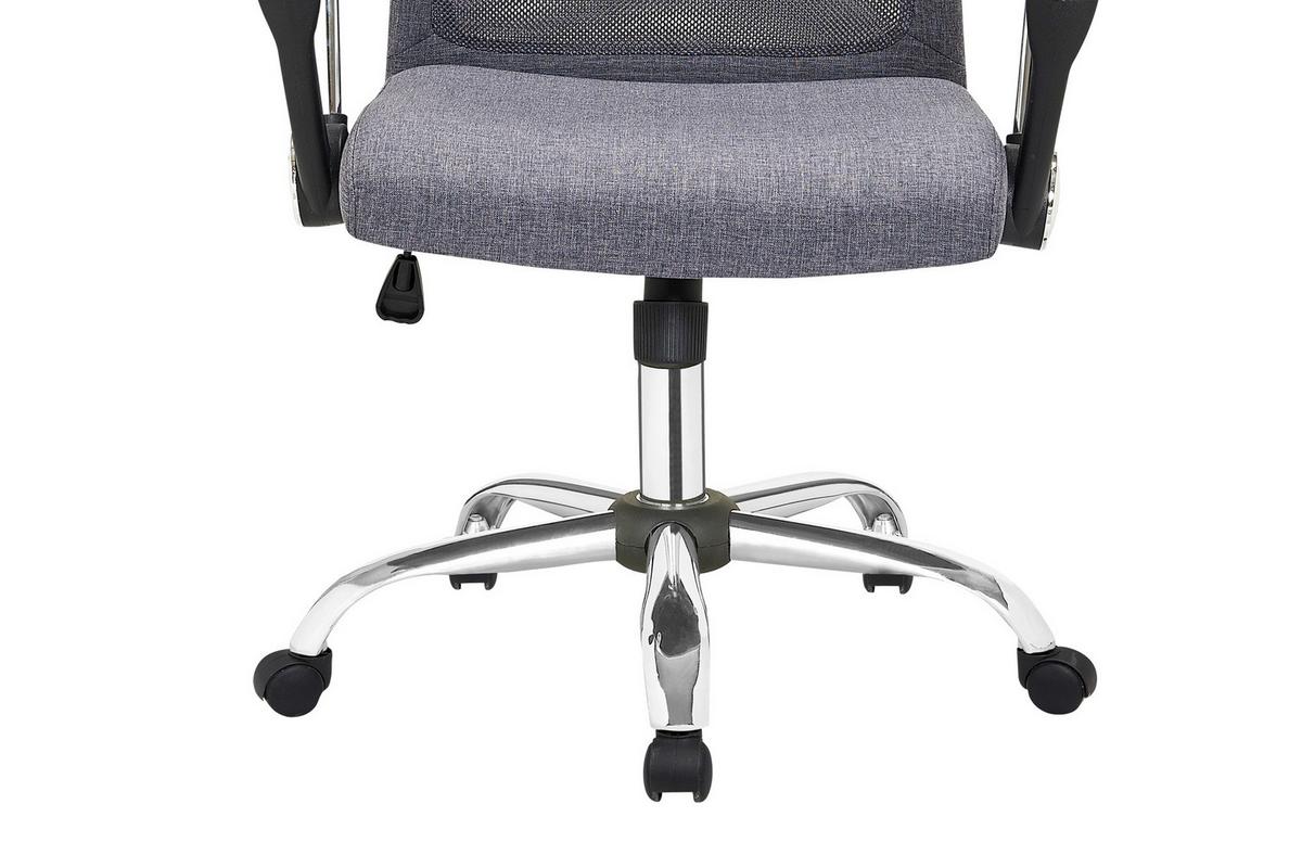 Drehstuhl Grau/Silberfarben B: 62cm - Silberfarben/Schwarz, MODERN, Kunststoff/Textil (62/118/60cm) - Livetastic