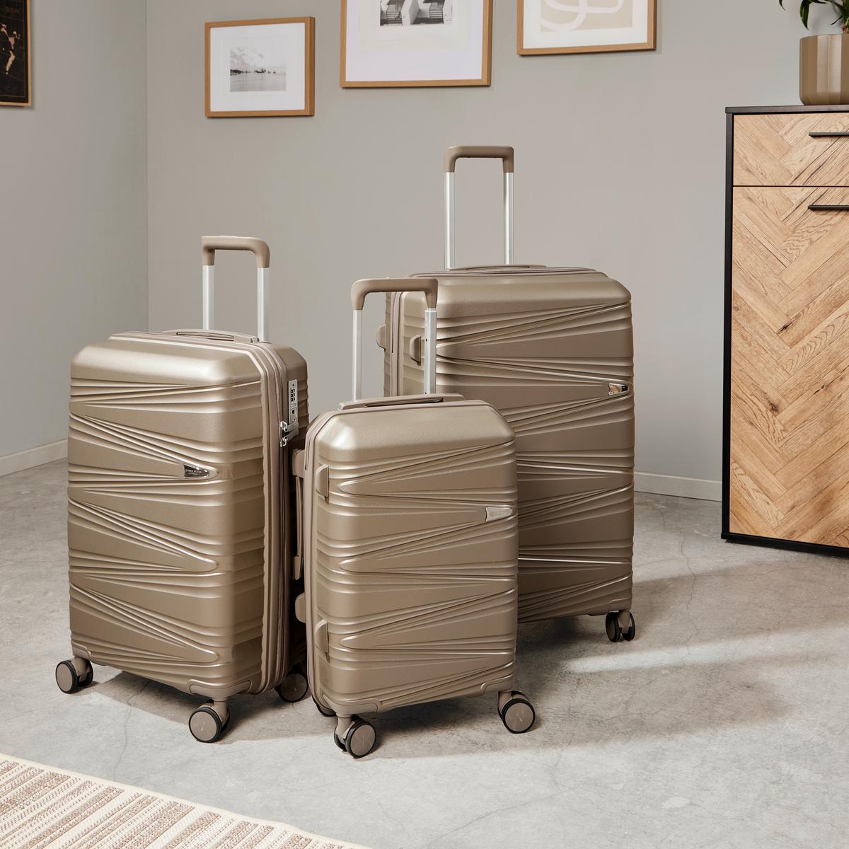 Utazóbőrönd Tommy -M - Pezsgő, Basics, műanyag/textil (41/64,5/28,5cm) - James Wood