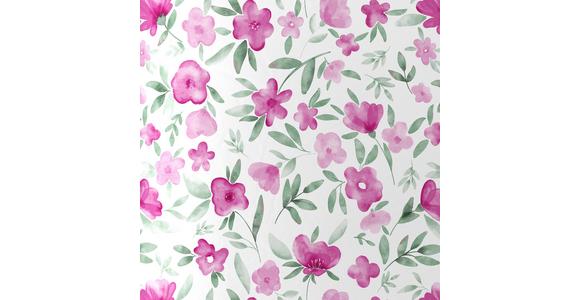 Satin Bettwäsche 140x200 cm Iris Rosa/Weiß - Rosa/Weiß, ROMANTIK / LANDHAUS, Textil (140/200cm) - James Wood