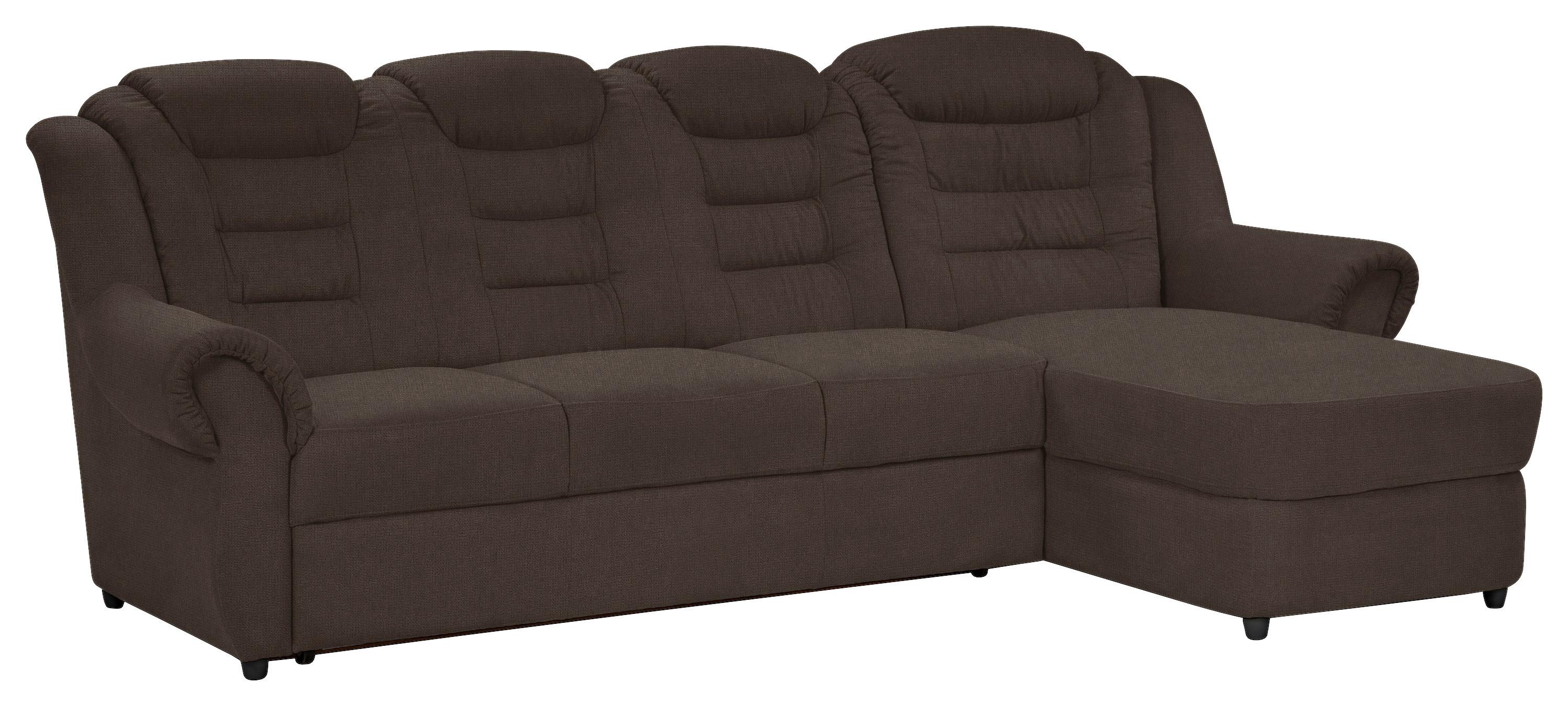 Ecksofa Boston Braun Chenille - Schwarz/Braun, KONVENTIONELL, Textil (262/165cm) - Livetastic