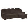 Ecksofa Boston Braun Chenille - Schwarz/Braun, KONVENTIONELL, Textil (262/165cm) - Livetastic