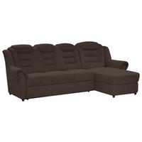 Ecksofa Boston Braun Chenille - Schwarz/Braun, KONVENTIONELL, Textil (262/165cm) - Livetastic