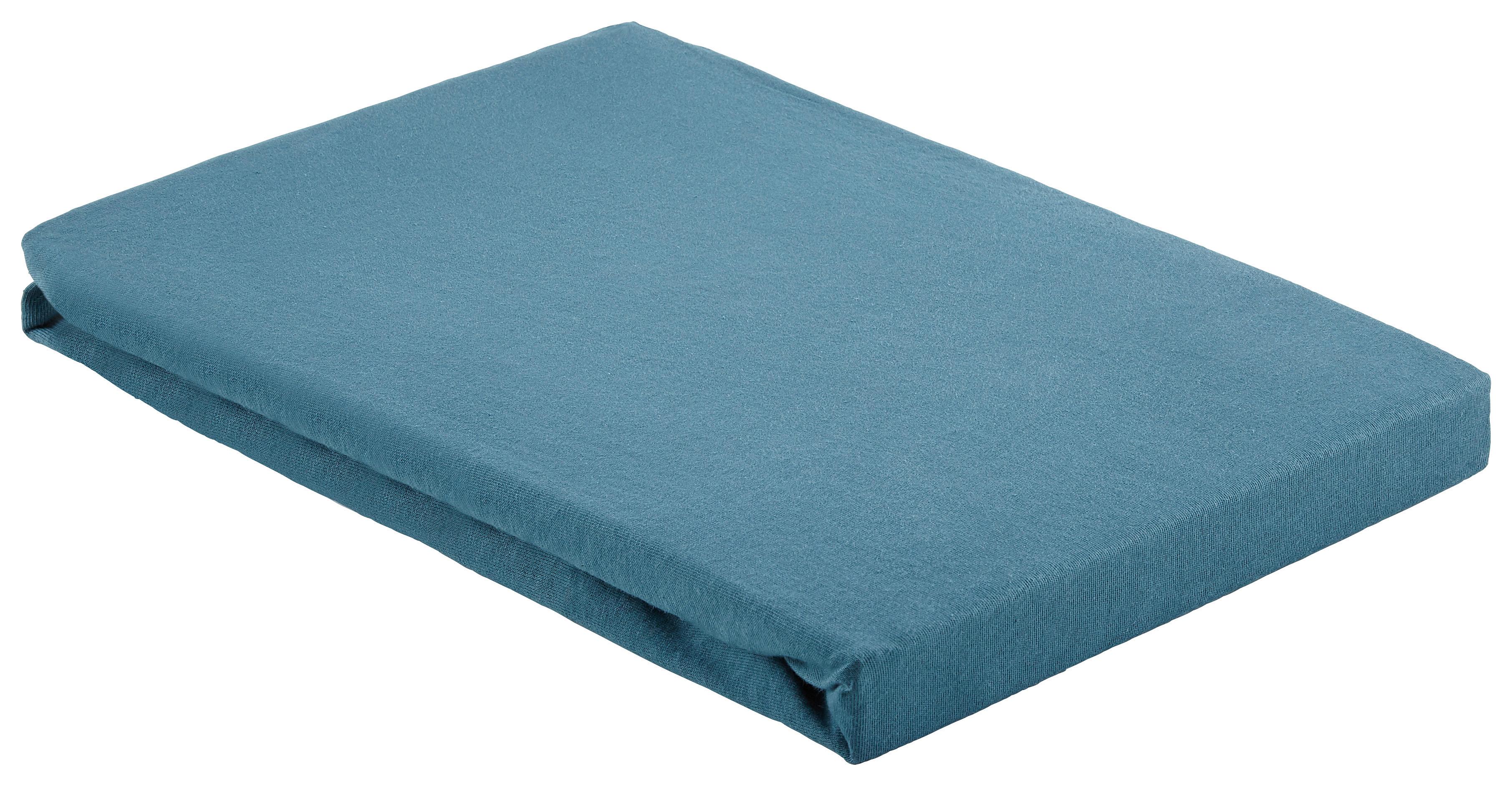 Elastické Prostěradlo Basic, 100/200cm, Modrá - modrá, textil (100/200cm) - Modern Living