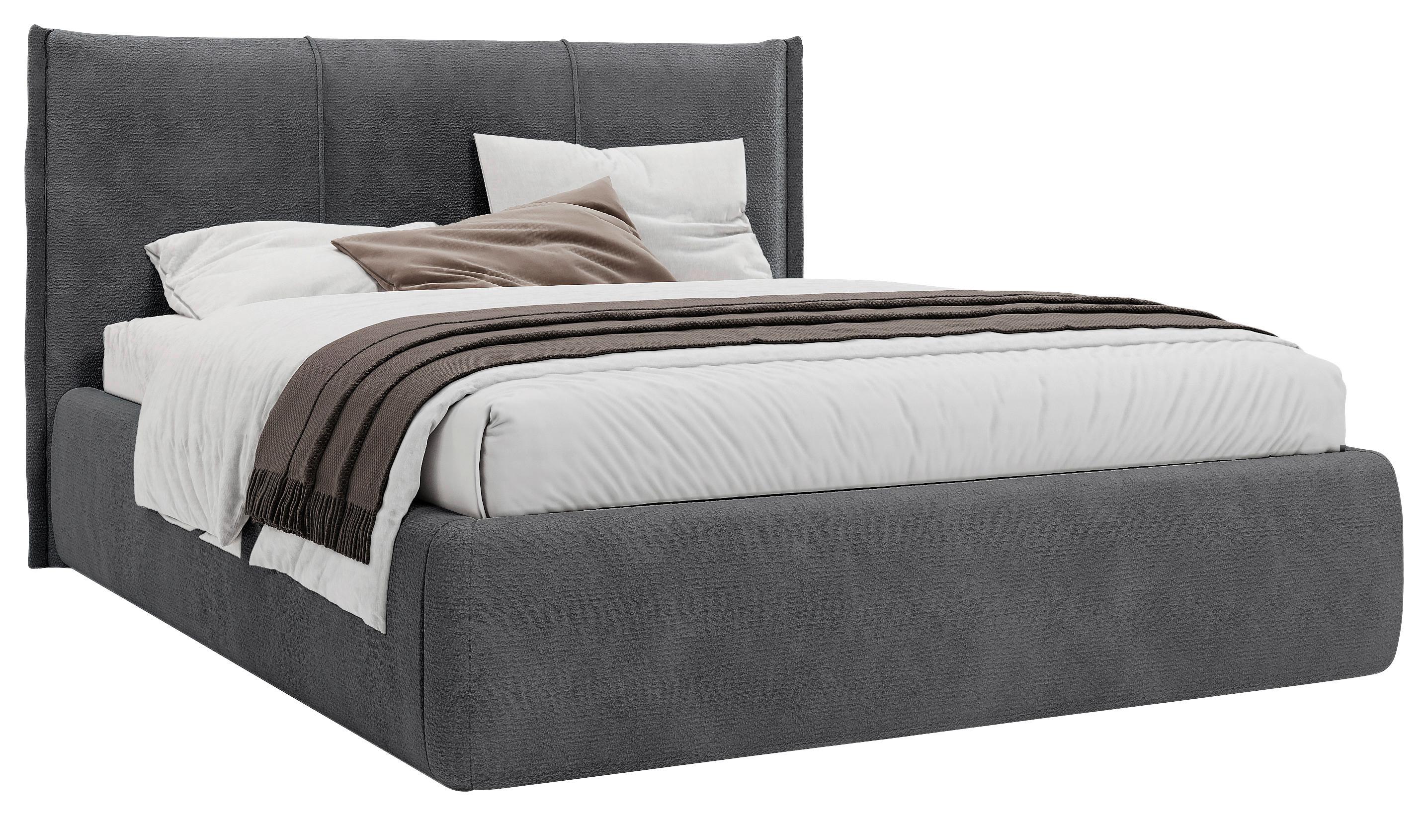 Polsterbett Beli Graphitfarben Lf: 180x200 Cm - Graphitfarben/Schwarz, MODERN, Holz/Holzwerkstoff (180/200cm) - MID.YOU