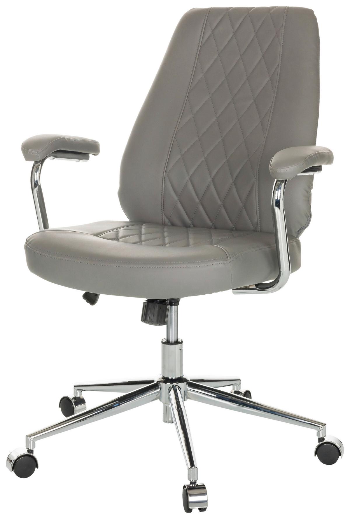 Drehstuhl Theo I - Schwarz/Grau, Basics, Leder/Kunststoff (68/96-103/68cm) - MID.YOU