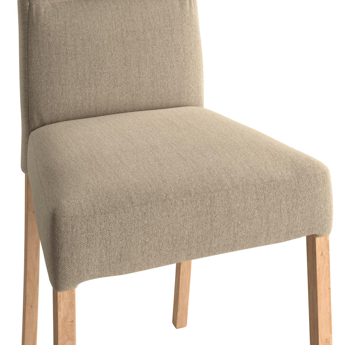 Vierfußstuhl Emma Ii Webstoff Beige, B: 43 Cm - Eichefarben/Beige, KONVENTIONELL, Holz/Textil (43/91/58cm)