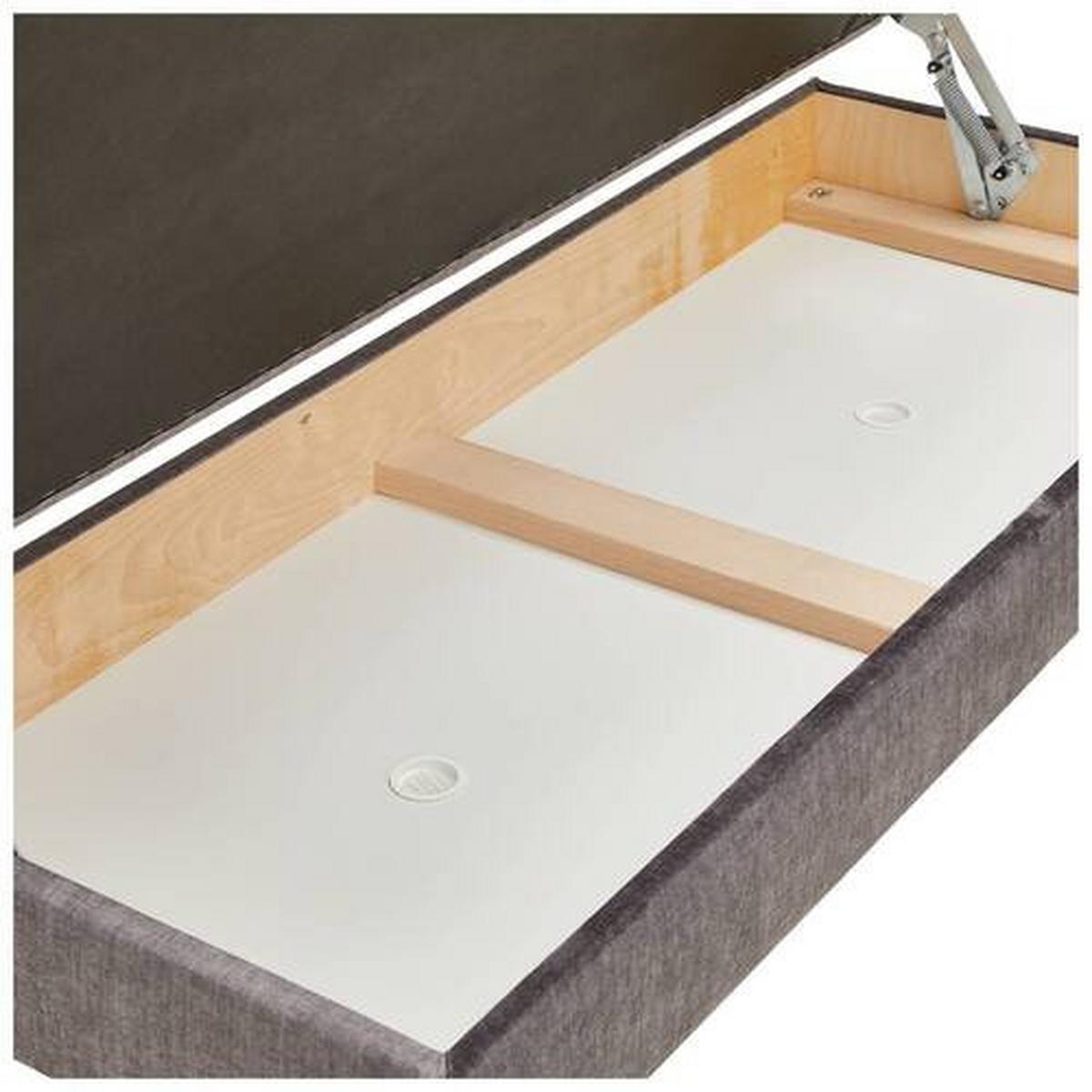 Hocker Freda Mit Stauraum Velours Grau H: 48 Cm - Naturfarben/Grau, MODERN, Textil (135/48/57cm) - Max Winzer